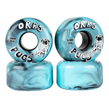 Orbs Skateboard Wheels Pugs 54mm 85A Tie Dye Blue